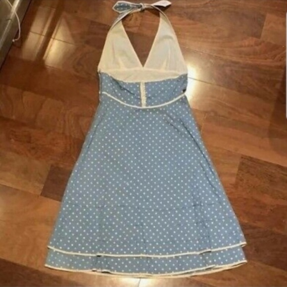 ISO MARC JACOBS BLUE POLKA DOT HALTER DRESS 2000s - Picture 2 of 2